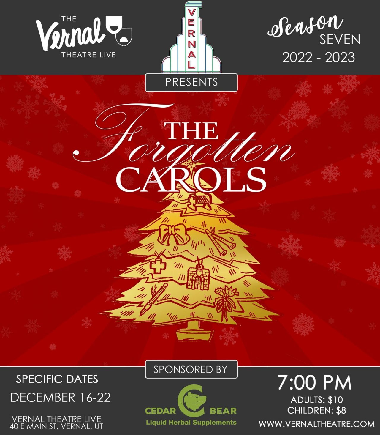 The Carols December Vernal Theatre Live